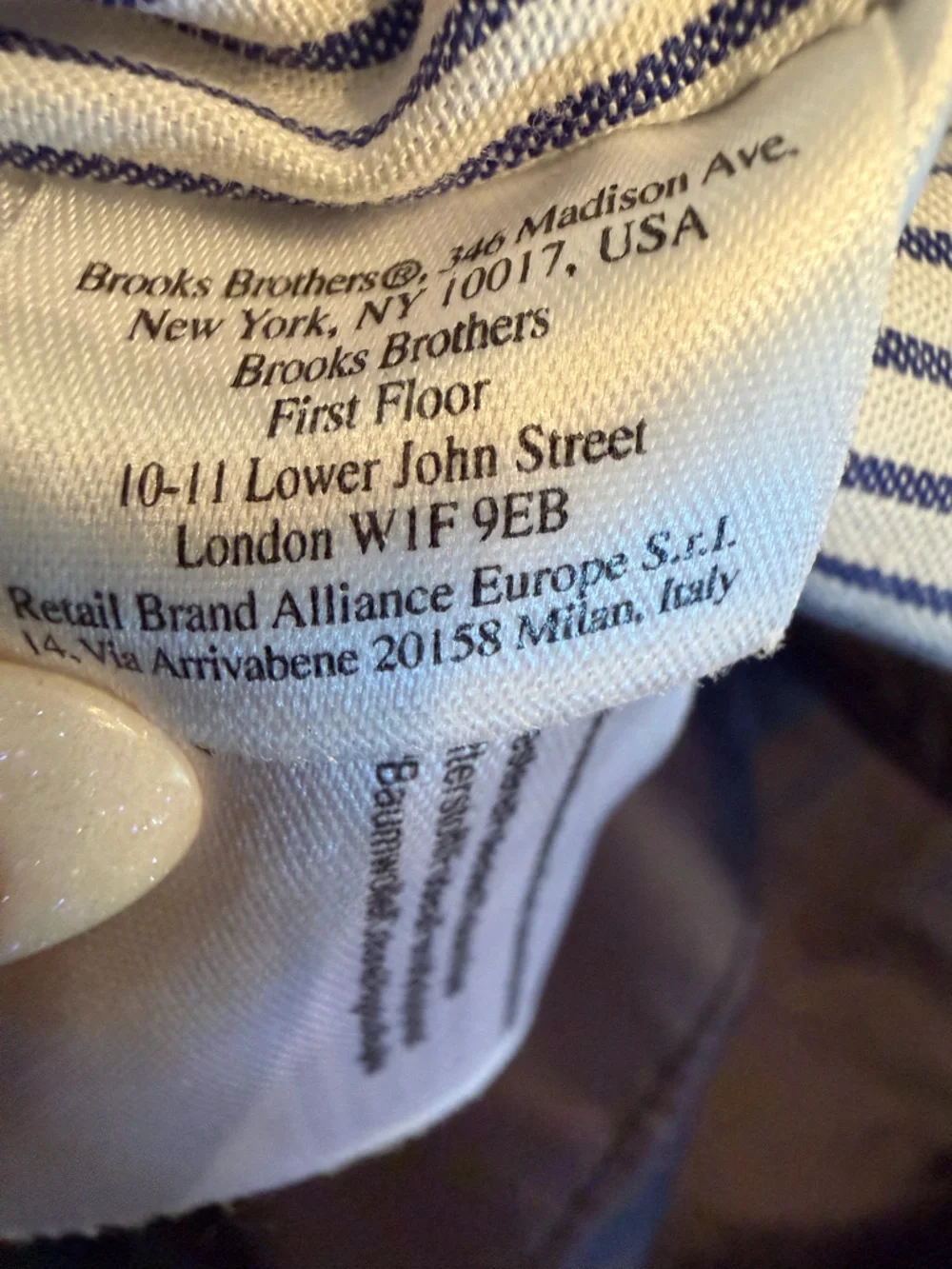Brooks Brothers Boys Navy Windbreaker Rain Jacket Size XL